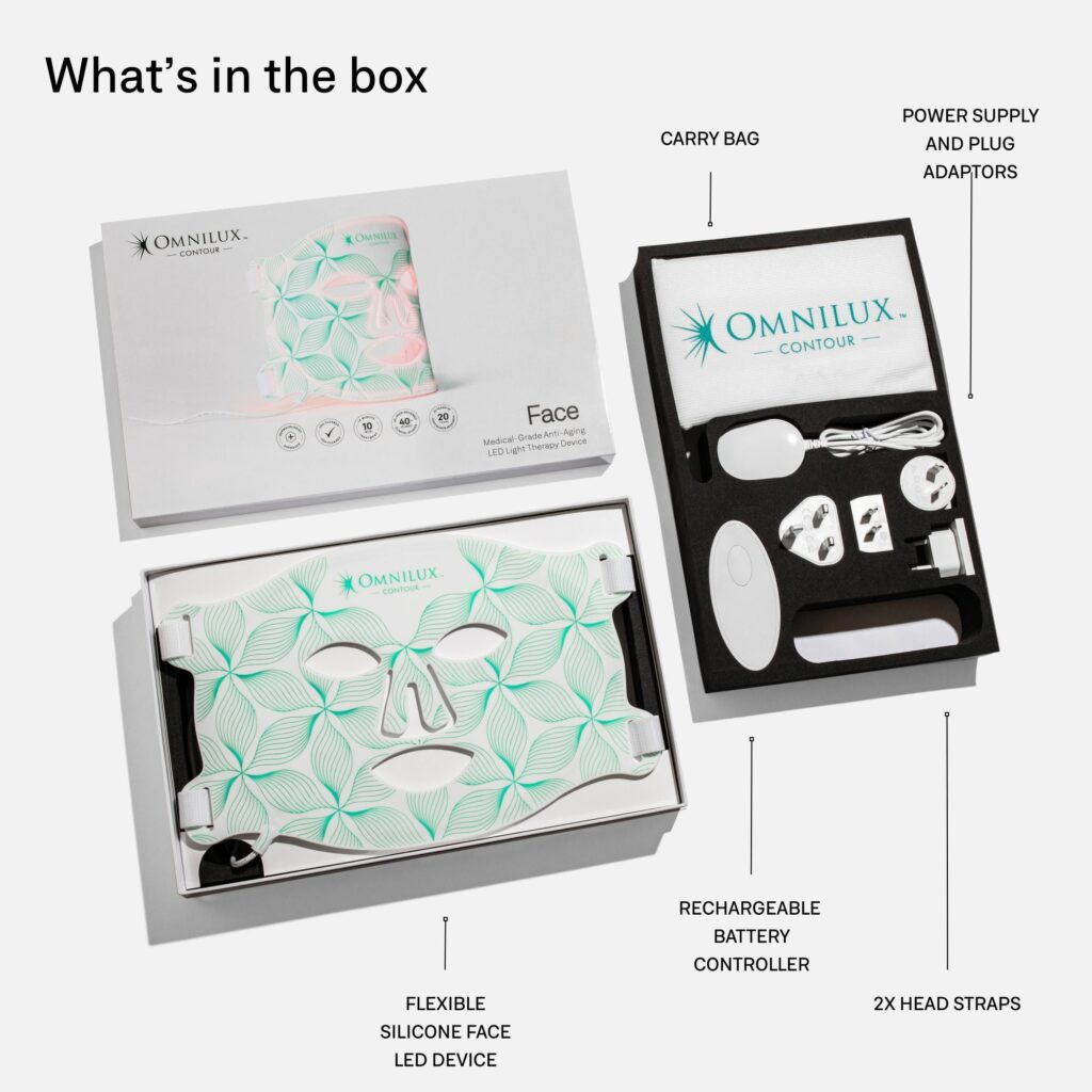Omnilux facial contour mask contents